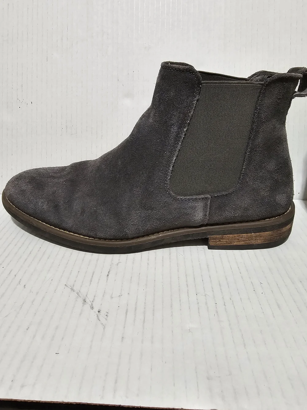 Bruno Marc Timeless Suede Leather Chelsea Boots Men's Shoes Gray Sz 10